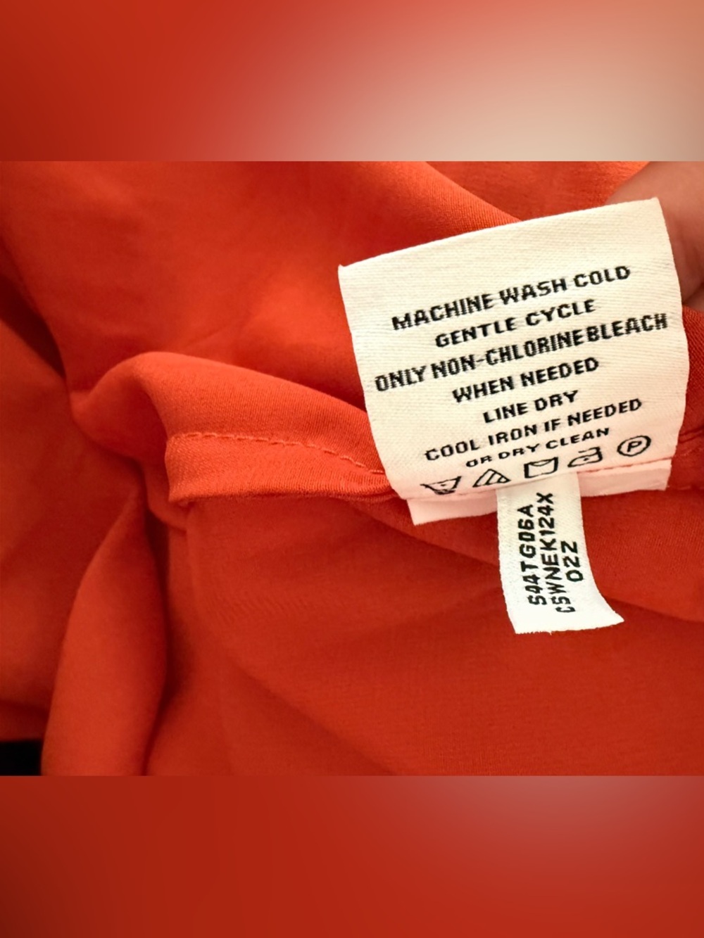 NWOT Calvin Klein Women's Orange Silky Tulip-Sleeve Blouse Medium - Picture 13 of 14